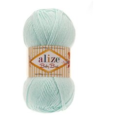 Пряжа для вязания Alize Baby Best 100г 240м (10% бамбук, 90% акрил) с эффектом АНТИПИЛЛИНГ (514 мята), 5 мотков