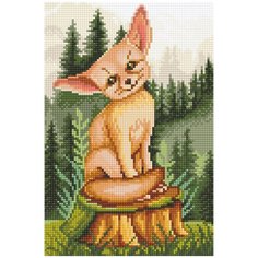 Кристальная мозаика (алмазная вышивка) "фрея" ALVK-71 "Ушастый фенек" 20 х 30 см