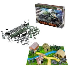 Детский набор солдатиков "Блок-пост", в коробке, солдатики+карта+сооружения, Colorplast