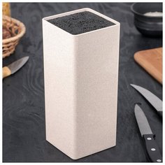 Подставка для ножей "Нежность" 22х9 см, цвет бежевый 4098630 Сима ленд