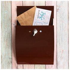 Ящик почтовый с замком, вертикальный "Сфера", коричневый 1343834 Сима ленд