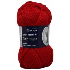 Пряжа для вязания Астра "Паллада", цвет: красный (10), 100 м, 100 г, 5 шт Astra & Craft