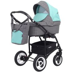 Коляска NOVA (3-в-1) (BartPlast) 02 серый-мятный РАНТ