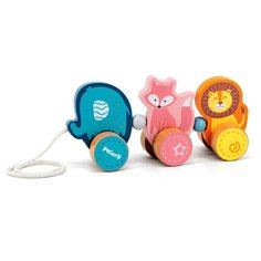 Каталка на веревке "Трио" в коробке 44023 Viga