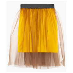 Юбка Nota Bene размер 134, коричневый/желтый