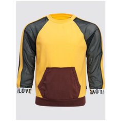 Джемпер Nota Bene, размер 146, шафран/коричневый