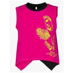 Топ Nota Bene, размер 152, фуксия/черный