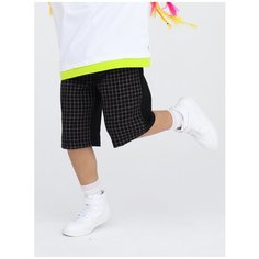 Шорты Nota Bene размер 140, черный/клетка