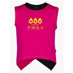 Топ Nota Bene, размер 122, фуксия/черный