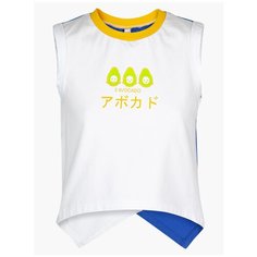 Топ Nota Bene, размер 122, белый/джинса