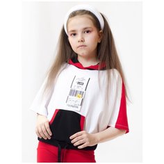 Худи Nota Bene размер 146, белый/красный