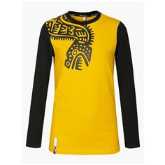 Лонгслив Nota Bene, размер 140, горчичный/черный