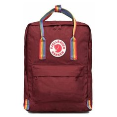 Рюкзак Kanken с радужными лямками бордовый Fjallraven