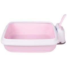 Лоток для кошек Imac Duo с совочком на подставке розовый 59 х 40 х 28 см (1 шт)