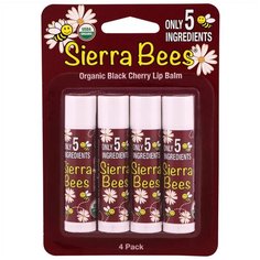 Sierra Bees Бальзам для губ Черная вишня 4 шт.