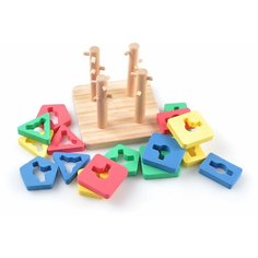 Пирамидка-сортер Мир деревянных игрушек Логическай квадрат малый