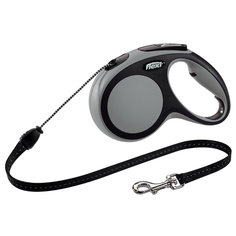 Поводок-рулетка для собак Flexi New Comfort M тросовый серый 5 м