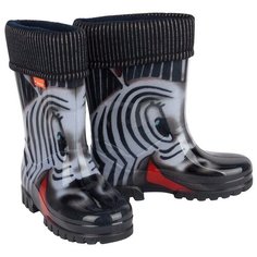 Резиновые сапоги Demar размер 28/29, черный/голубой