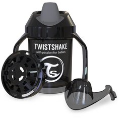 Поильник Twistshake Mini Cup 230 мл. Чёрный Супергерой (Superhero). Возраст 4+m. Арт. 78057