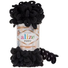 Пряжа Alize Puffy черный (60)