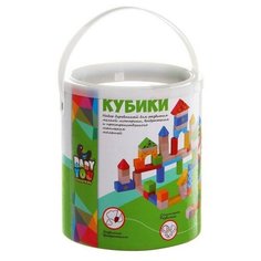 Набор деревянный "Кубики", 80 деталей Bondibon