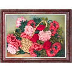 Набор для вышивки лентами КАРОЛИНКА "Корзина с розами"