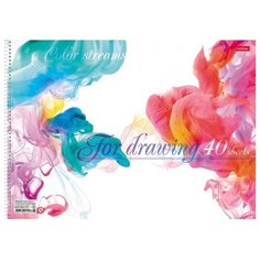 Альбом для рисования Hatber "Потоки Цвета" 40 листов, формат А3, внутренний блок 100 г/м2, на спирали, жесткая подложка