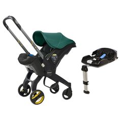 Автокресло-переноска группа 0+ (до 13 кг) Doona + Isofix, racing green