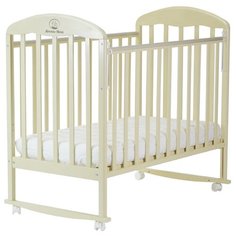 Кроватка Альма-няня Венеция (колесо) (качалка), на полозьях бежевый