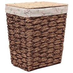 Доляна Корзина для белья Соты, 39 х 30 х 47 см коричневый