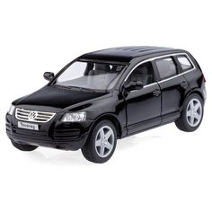 Детская игрушечная коллекционная металическая модель машинки игрушки Kinsmart "Фольцваген Touareg" (металлическая, инерционная) черный 1:38