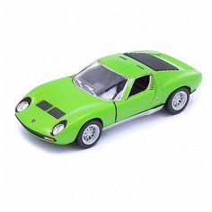 Детская игрушечная коллекционная металическая модель машинки игрушки Kinsmart "Lamborghini Miura P400 SV" (металл., инерц) зеленый 1:34