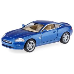 Детская игрушечная коллекционная металическая модель машинки игрушки Kinsmart "Ягуар XK купе" (металлическая, инерционная) синий 1:38