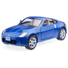 Детская игрушечная коллекционная металическая модель машинки игрушки Kinsmart "Ниссан 350Z" (металлическая, инерционная) синий 1:34