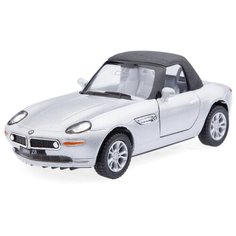 Детская игрушечная коллекционная металическая модель машинки игрушки Kinsmart "BMW Z8", (металлическая, инерционная) серый 1:36