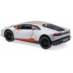 Детская игрушечная коллекционная металическая модель машинки игрушки Kinsmart "Lamborghini Huracan LP610-4 матовый" серый 1:36