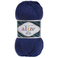 Пряжа для вязания Alize Diva Plus 100г 220м (100% микрофибра акрил) (360 электрик), 5 мотков
