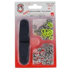 Кнопки рубашечные Koh-I-Noor "Baby", 9,7 мм, цвет: лимонный, арт. 16 (1213-030 №2)