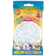 Бусинки для термомозаики "Midi", 1000 штук, прозрачные, бесцветные Hama