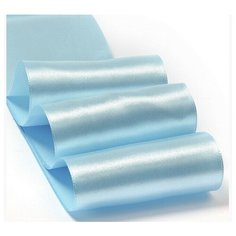 Лента атласная "IDEAL", 3", 75 мм (цвет: 3105, голубой), 27,4 м