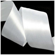 Лента атласная "Ideal", 2", 50 мм x 27,4 м, цвет: 3001 кипенно-белый