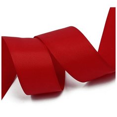 Лента репсовая в рубчик "Ideal", 38 мм x 27,42 м, цвет: 260 бордовый