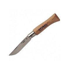 Нож Opinel "№4", нержавеющая сталь, рукоять из бука