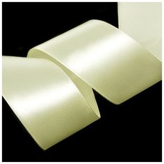 Лента атласная "Ideal", 2", 50 мм x 27,4 метра, цвет: 3011 светло-желтый