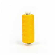 Нитки бытовые "Ideal", 40/2, 366 м, цвет: 138 желтый (10 штук)