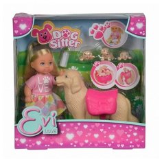 Кукла "Еви" с собачкой и щенками, 12 см Simba