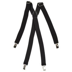 Подтяжки мужские "X", ширина 25 мм, рифленые, цвет: чёрный (подарочная коробка) Stilmark