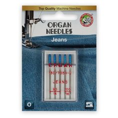 Иглы для бытовых швейных машин "Organ Needles" (джинс), ассорти, №90-100, 5 штук, арт. 130/705H