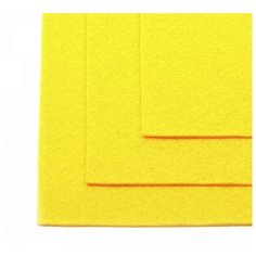 Фетр листовой жесткий "IDEAL", 1 мм, 20х30 см (цвет: 643 желтый), 10 листов