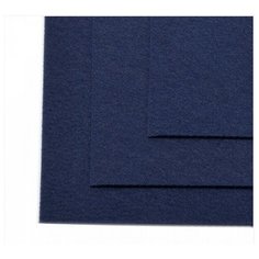 Фетр листовой мягкий "IDEAL", 1 мм, 20х30 см (цвет: 673, синий), 10 листов